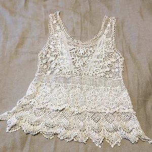 Boho lace top XL as new